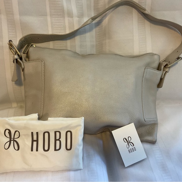 HOBO International Light Metallic Gold Leather Hobo Bag - Picture 1 of 8